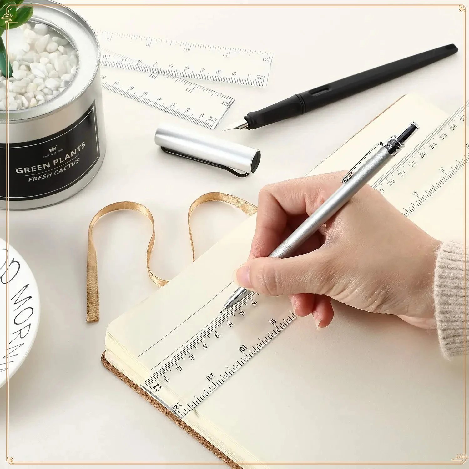 柔軟な12インチ定規、20個パック、学校の生徒やオフィス作業用の透明プラスチック、インチ/メートル測定ツール、飛散防止