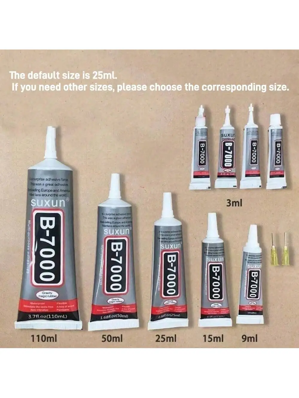 

B7000 Rhinestones Glue For Crafts, 25ml/3ml/15ml Clear B-7000 Super Jewelry Glue Transparent Industrial Adhesive For Fabric Pho