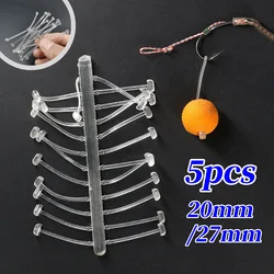 120Pcs/5Sheet Fishing Tool Carp Fishing Hair Rig Bait Stop Clear Color Boilie Inserts Tools Fishing Bead Corn Soft Stopper Stick