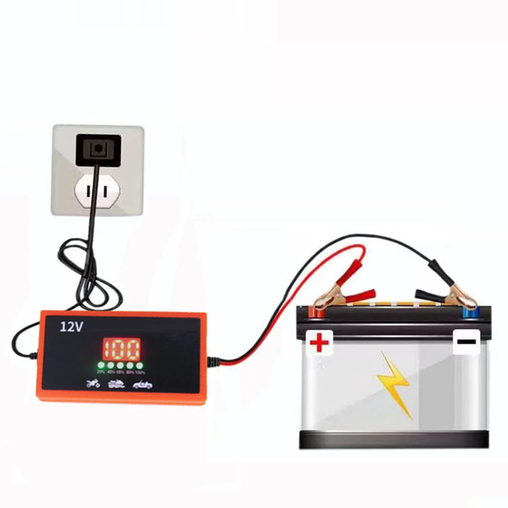 Caricabatterie per batterie al piombo per auto Caricabatterie per moto per auto a ricarica rapida per apparecchiature elettriche di modelli 12V