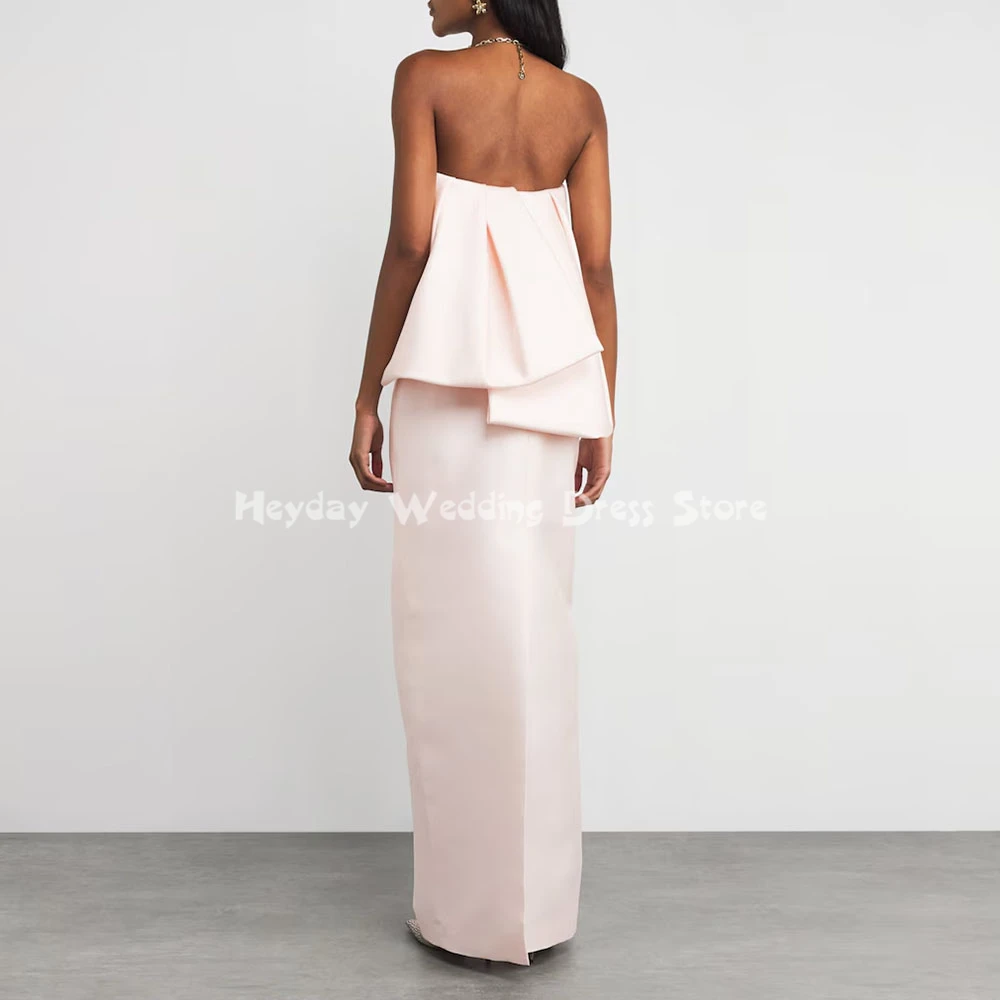 

Heyday Customized Women's Strapless Pleats Straight Evening Dresses With Sleeveless Floor-Length Elegant Party Dresses 2025