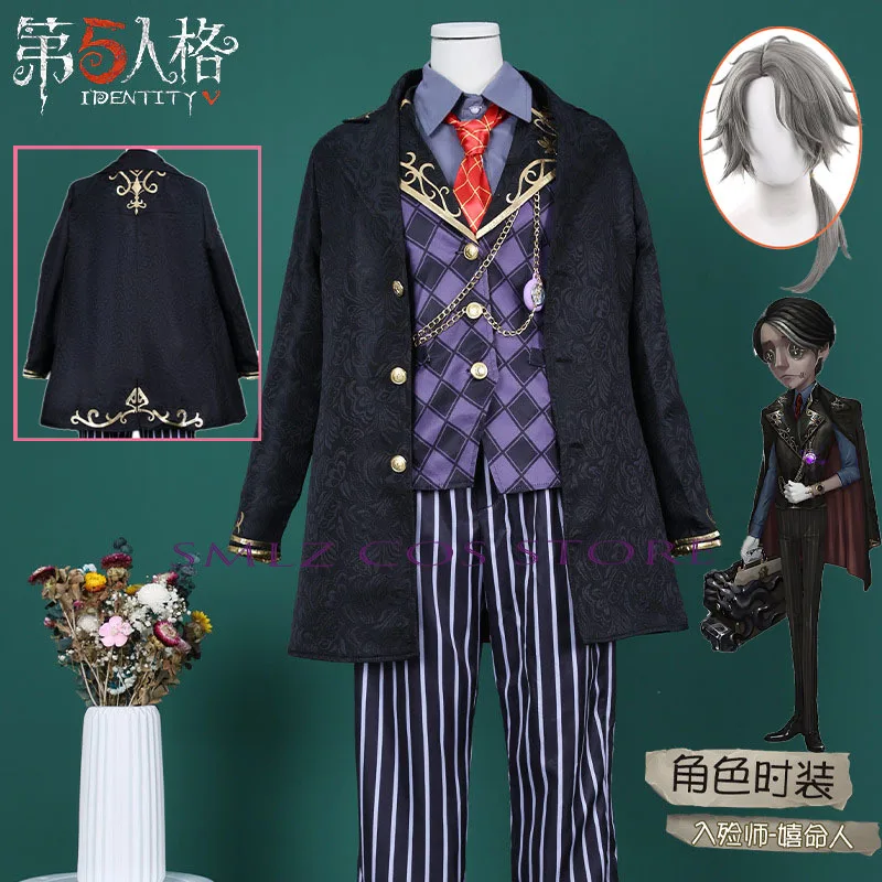 

Game Embalmer Cosplay Game Identity V Aesop Carl Cosplay Costume Man Carl Uniform Suit Wig for Play Play Outfit