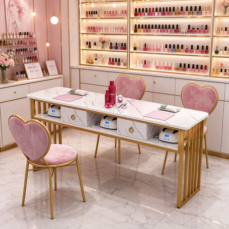 Elegant Premium Manicure Table Trendy Classic Design Retro Manicure Table Vintage Kawaii Table Manucure Manicure Furniture