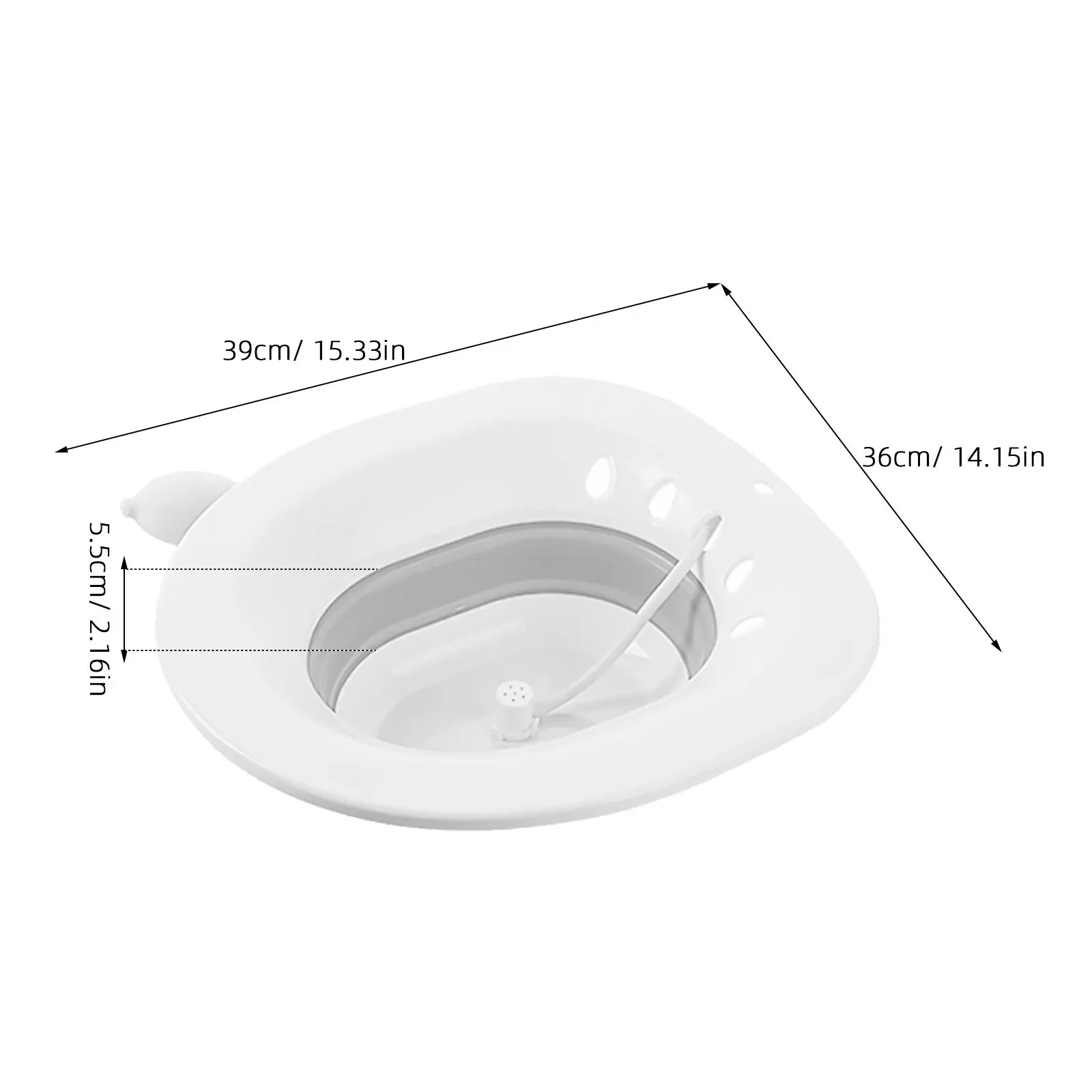 Pregnant Bidet Foldable Squat-Free 1Pcs PP Hip Bath Basin for Women Postpartum Elderly Hemorrhoids Toilet Seat Washing Basin