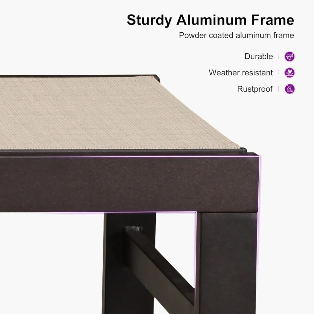 

Outdoor Chaise Lounge Chair Set of 2, Pool Lounge Chairs for Outside, Aluminum Patio Chaise Loungers, Customized