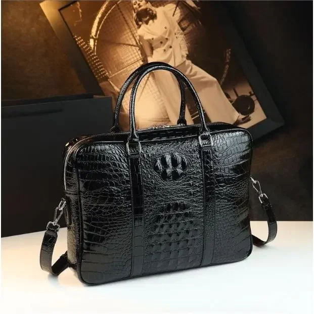 New Luxury Pu Leather Business Men's Briefcase Alligator Pattern Male Shoulder Bag Men Boy Casual Tote Computer Messenger Bag