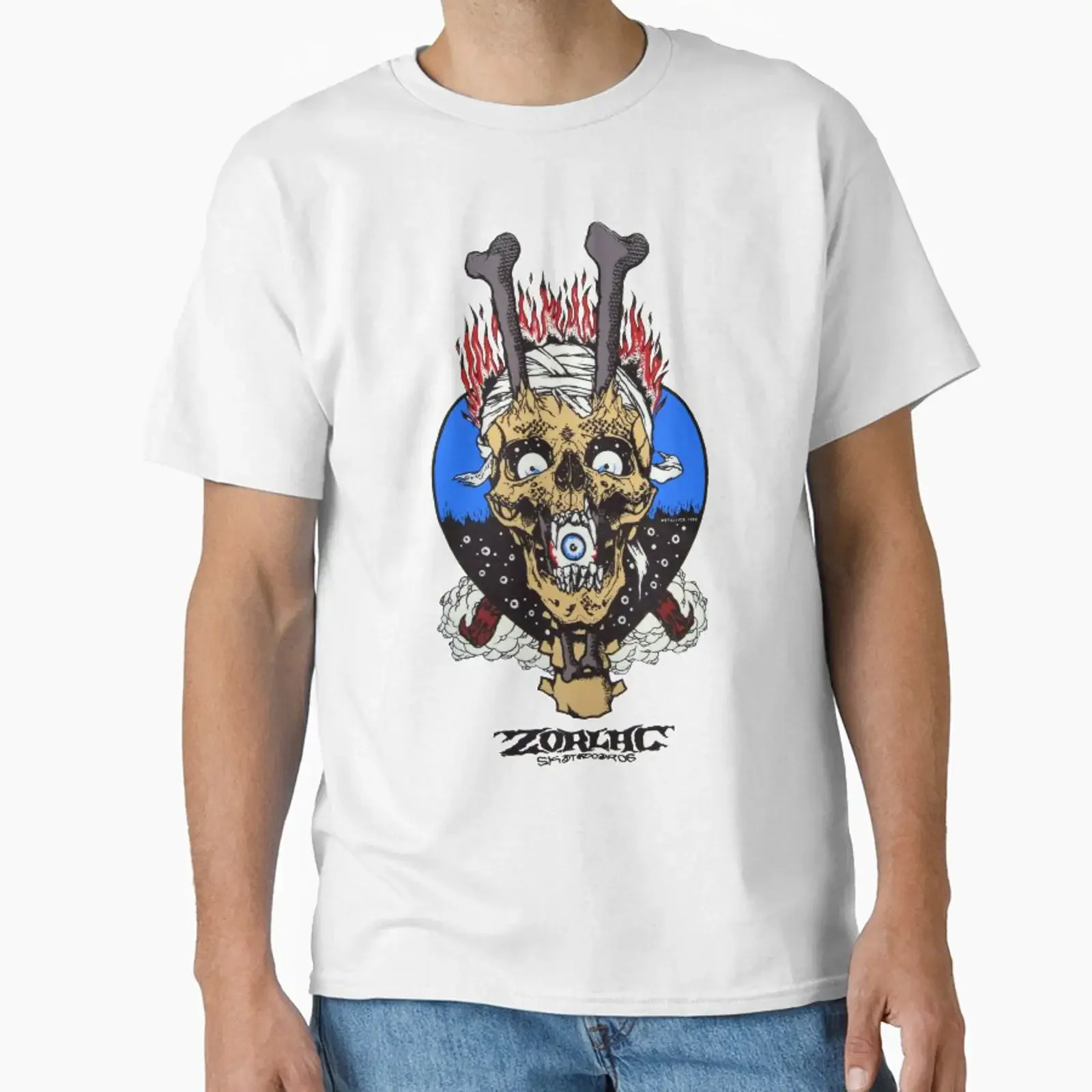 Pushead Zorlac Chopstix Skull designed and sold by Pus Fan vintage Washed Slightly streetwear designer clothes