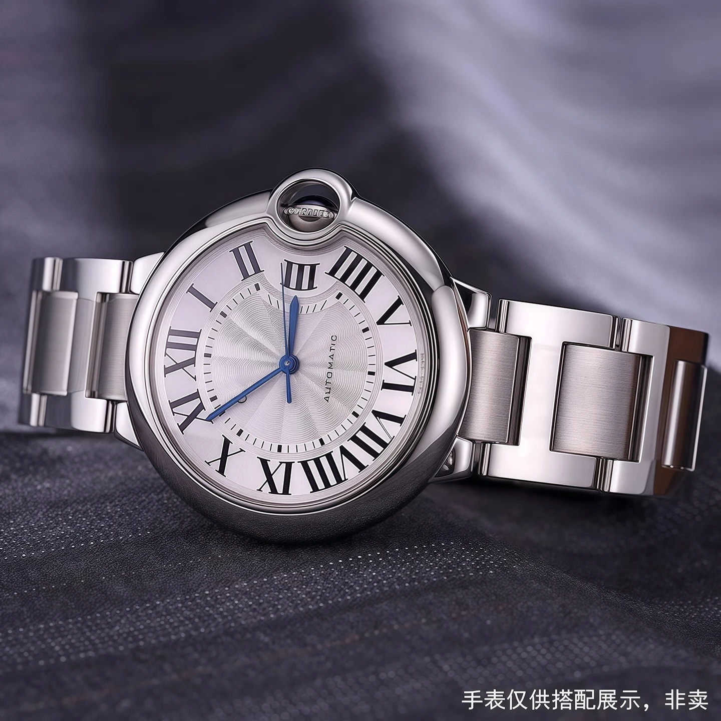 Convex unisex Stainless steel Watchband For Cartier Blue Balloon series 14-8mm 16-8mm 18-11mm 20-12mm 22-14mm Metal strap