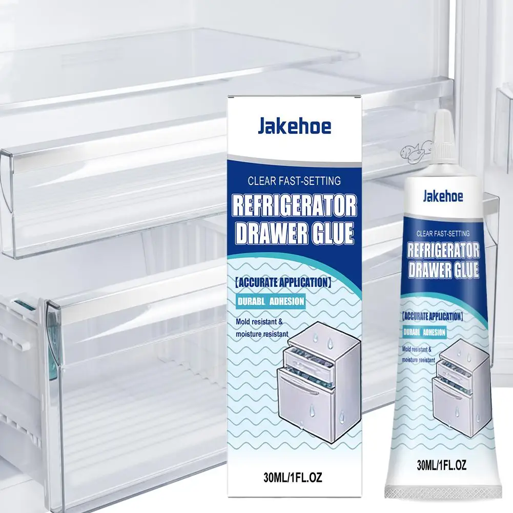 Refrigerator Repair Glue 30ML Cold Resistant Waterproof Adhesive Fridge Drawer Door Seal Quick Drying for Plastic Glass 1/2/3pcs
