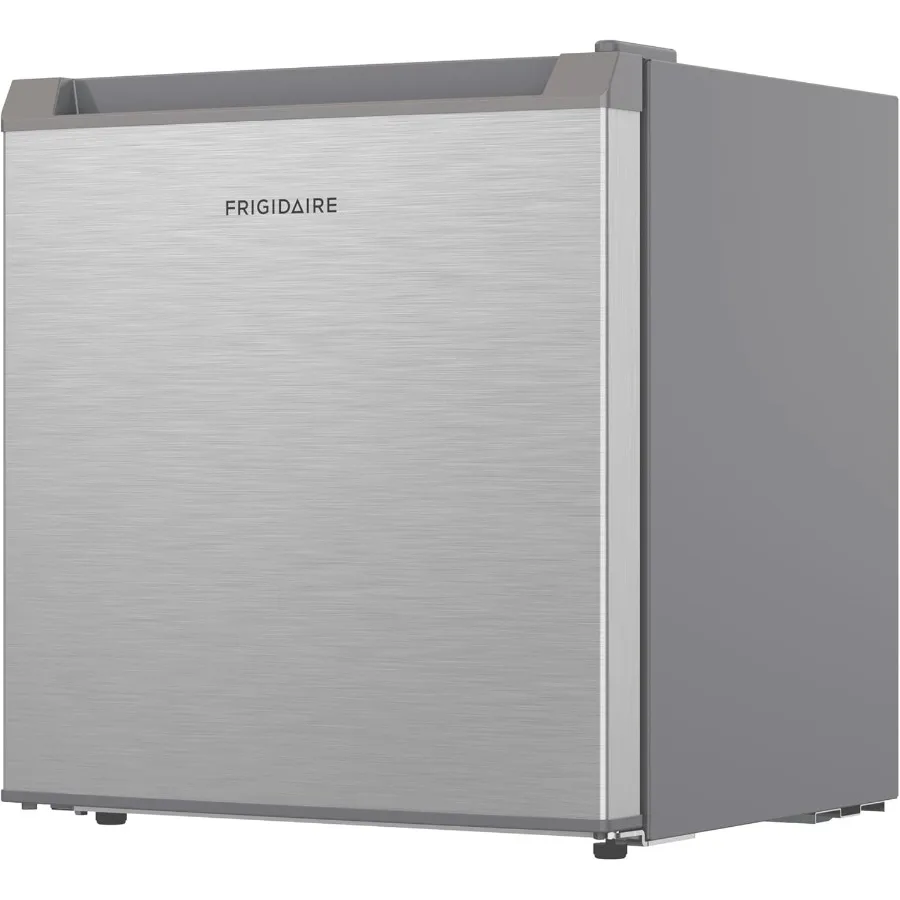 ثلاجة صغيرة بباب واحد EFR180 سعة 1.6 قدم مكعب من الفولاذ المقاوم للصدأ للاستخدام المنزلي أو المكتبي الحديث بتصميم مدمج مع موفر للطاقة