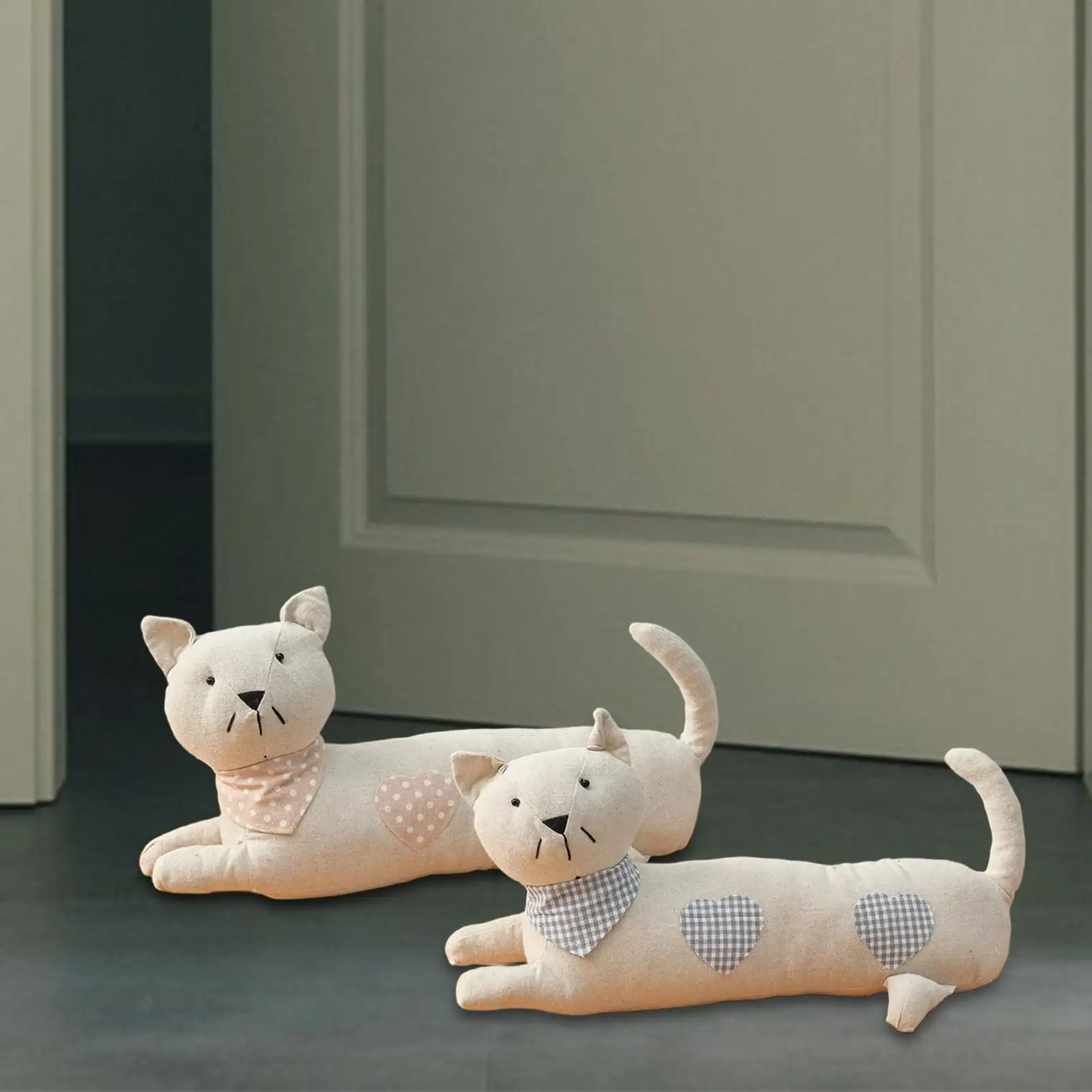 

Утяжеленная декоративная дверная пробка для животных, плюшевая защита для пола с изображением кота для спальни или детской комнаты