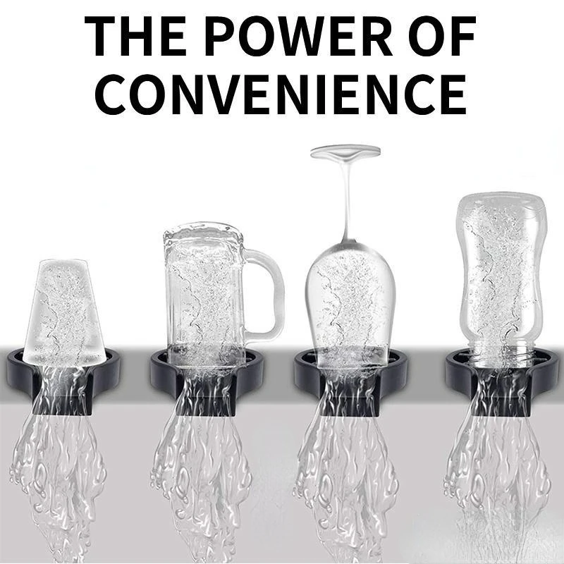 Glass Washing Machine Automatic Cup Washer Faucet Glass Rinser for Kitchen Sink Glass Rinser Cleaning Sink Accessories