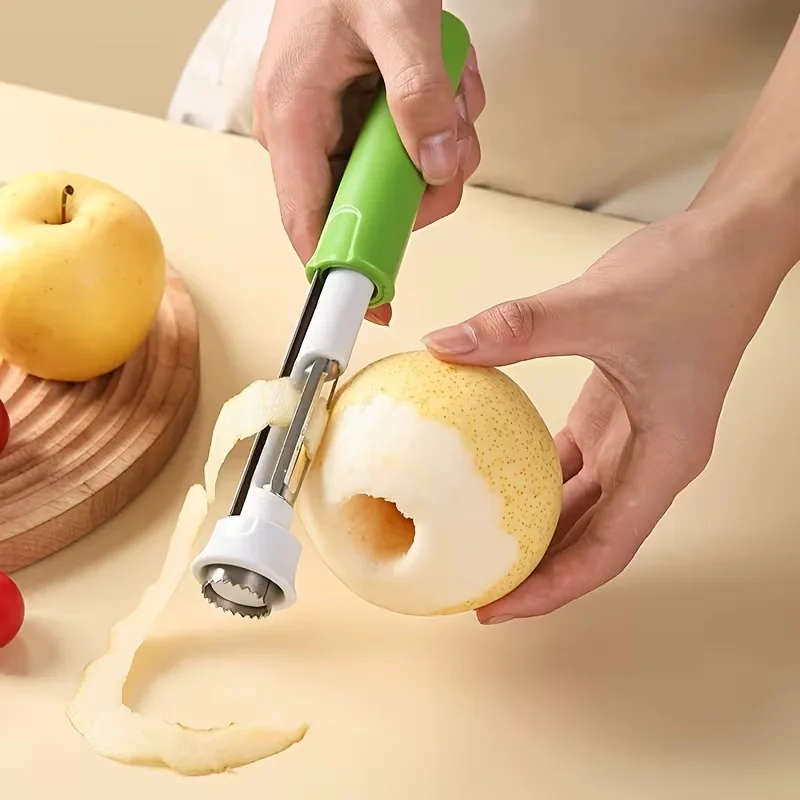 1pc 2-in-1 Apple Peeler Corer Stainless Steel Fruit Peeler and Core Remover Tool for Apple Pear Kitchen Gadget - view 3