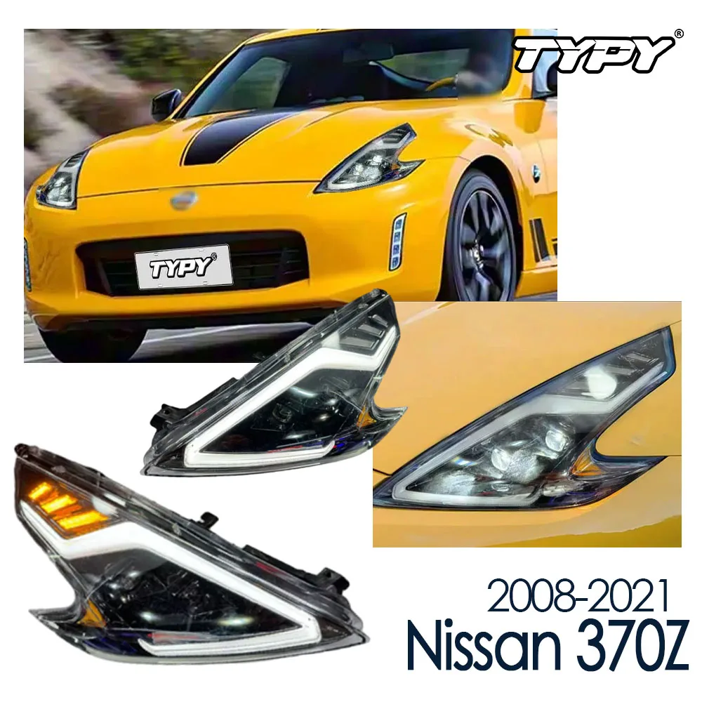 

TYPY New LED Head Lamp Upgrade Modified For Nissan 370Z 2008-2021 Headlight Dynamic Signal Head Lamp Auto Accessories