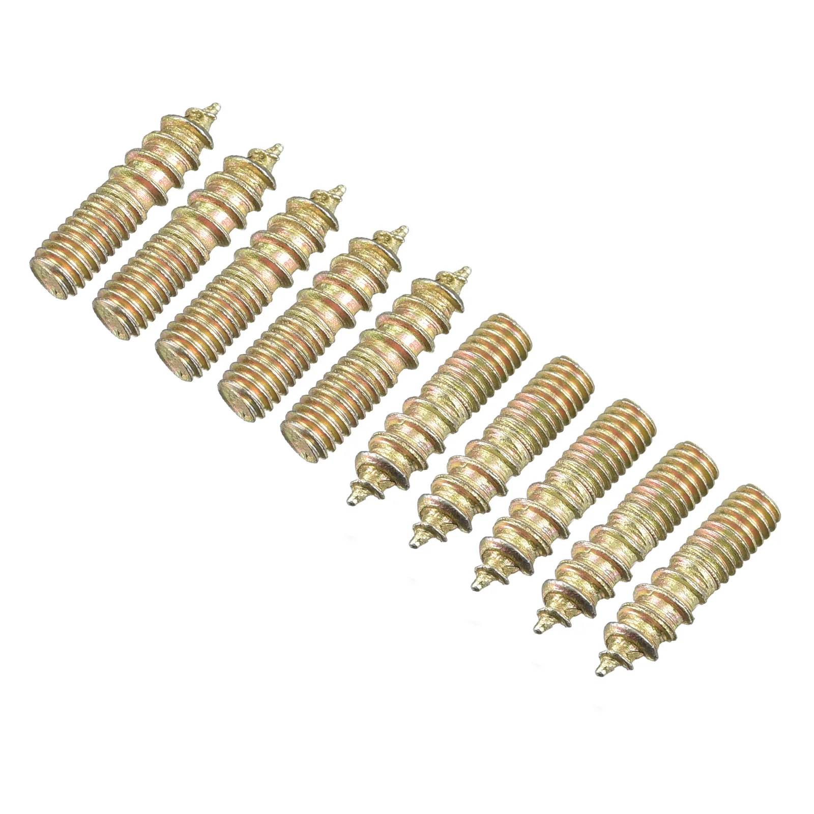 Uxcell 12-120pcs M4 M5 M6 M8 M10 Double Ended Thread Dowel Screws Hanger Bolts for Wood Furniture Connecting 16mm-120mm Length