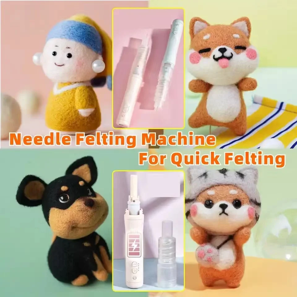 

Electric Needle Felting Machine, Needle Felting Tool Supplies for Wool Felted Animals, Needle Felting Machine for Quick Felting