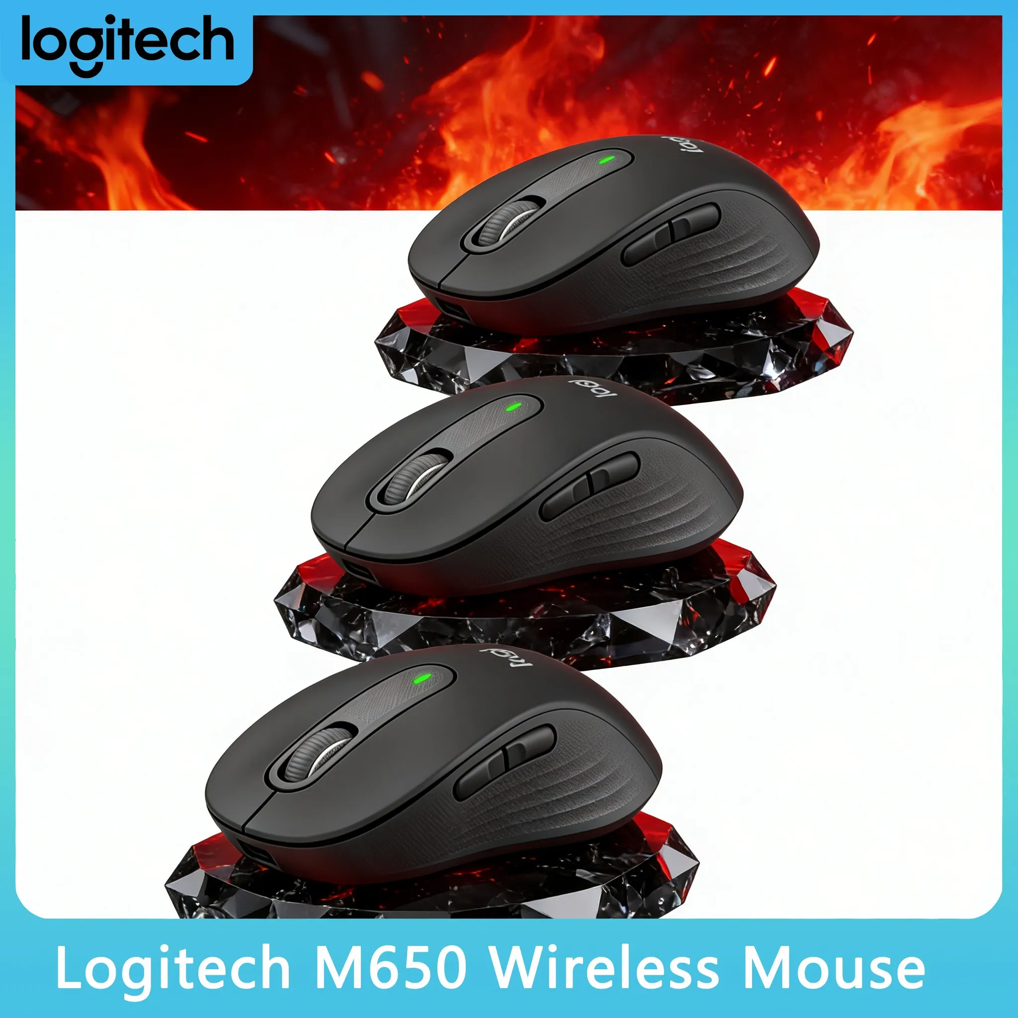 

M650 /M650L Medium-Small Hand Mouse Ergonomic Grip Silent Click Long Endurance