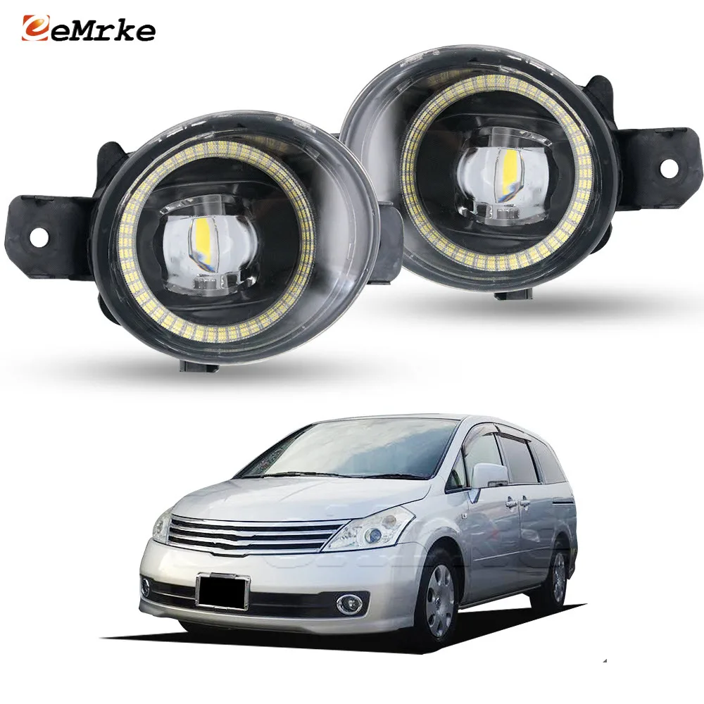 

Обновление светодиодных противотуманных фар Angel Eyes DRL для Nissan Presage 250XL 250XG 250XE 2006 2007 2008 2009, объектив автомобиля, противотуманные фары дневного света