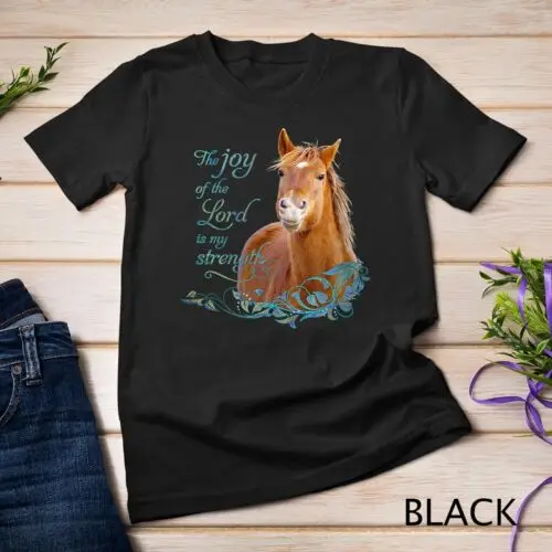 Christian Bible Verse Smiling Horse Unisex T-shirt