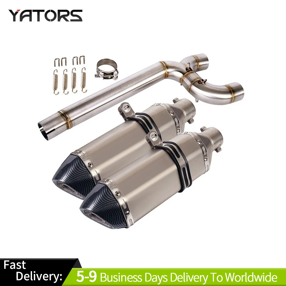 

Slip for Yamaha FZ6 FZ6N FZ6S Exhaust Mid Link Pipe Muffler Tips 370mm System Exhaust Systems Exhausts Pipes