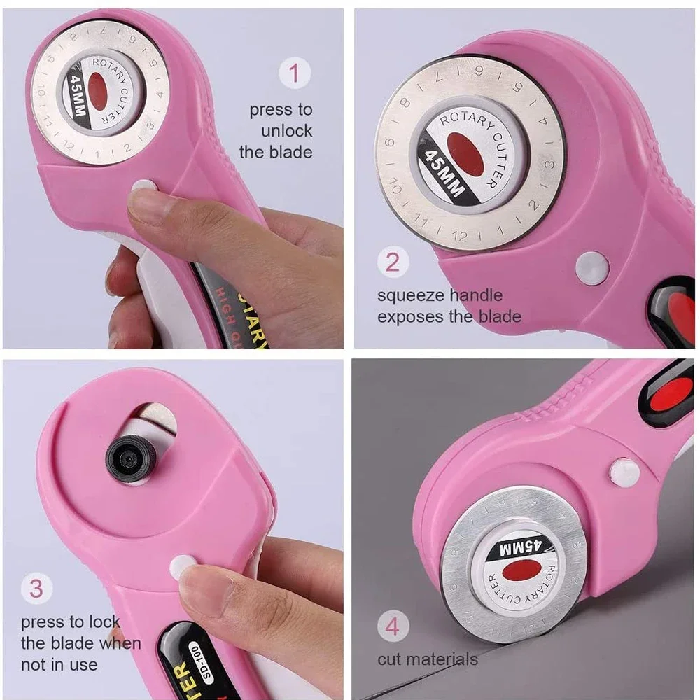 45mm Rotary Cutter Set 5 Blade - Rotary Cutter For Fabric 45Mm ulasan dan harga