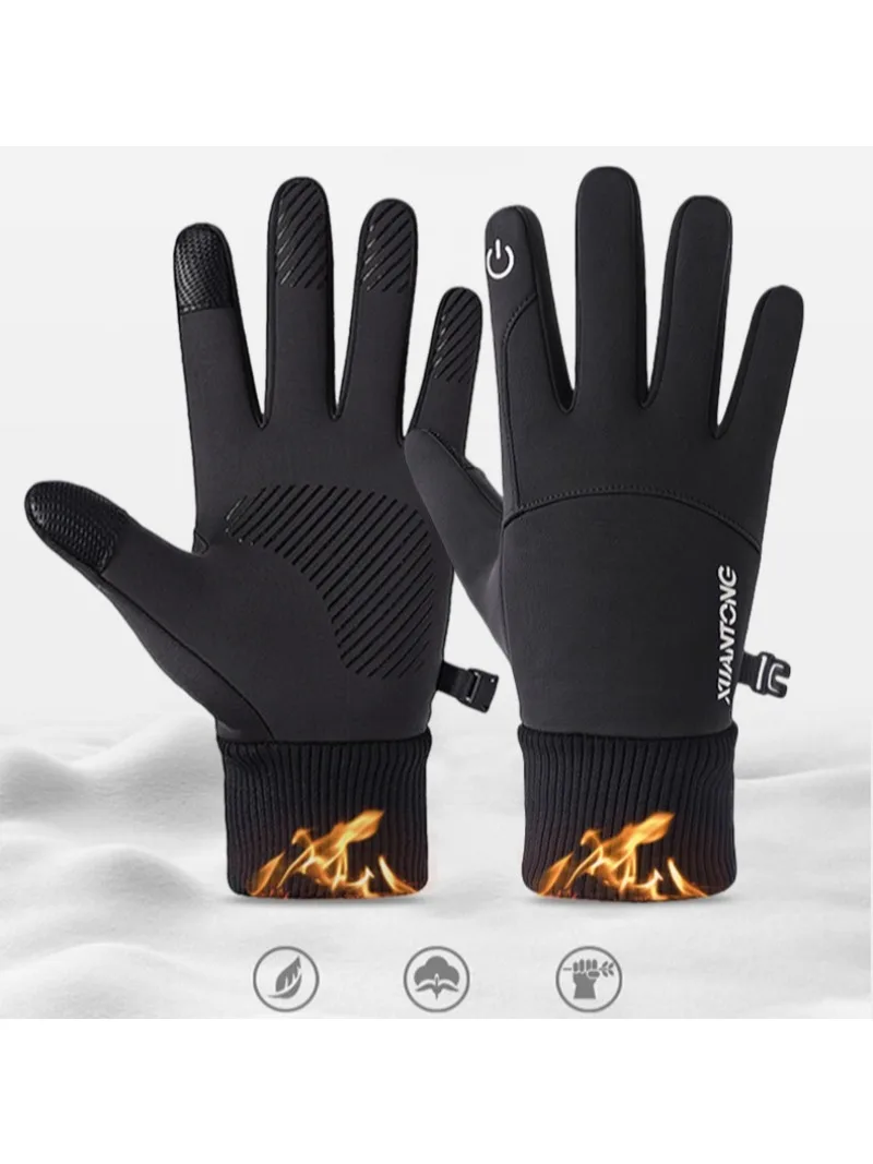 AliExpress Winter Warm Gloves Waterproof Men's Gloves Anti Slip Cycling Phone Touchscreen Non-slip Warm Outdoor