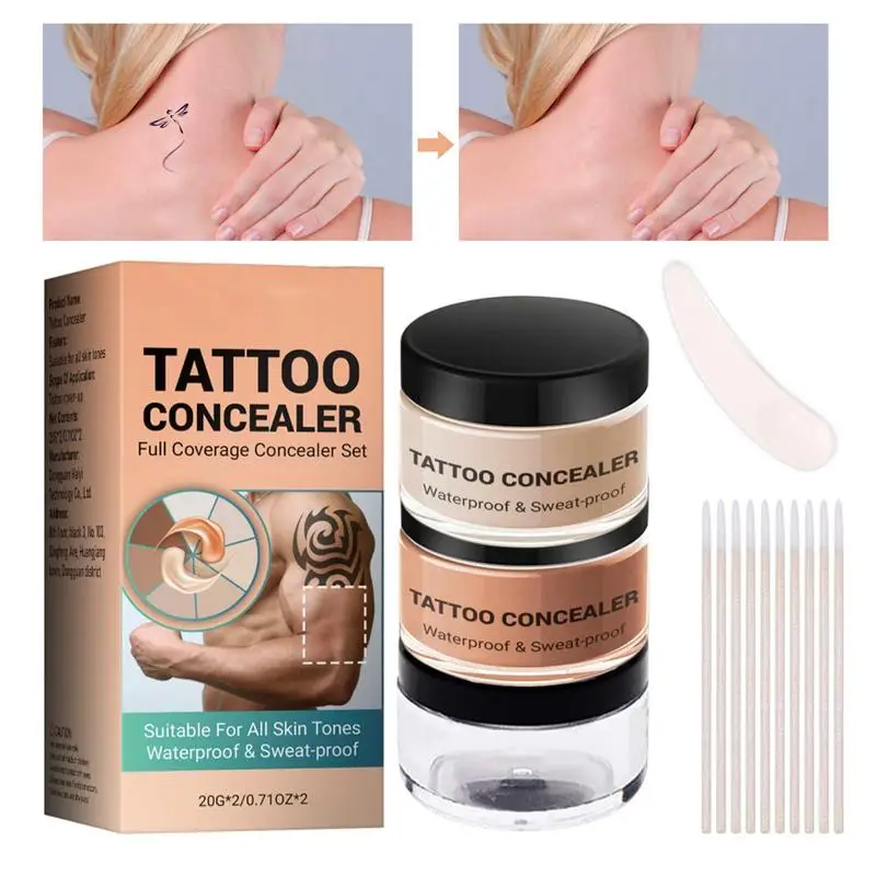 Body Birthmark Scar Spots Cover Cream Waterproof Tattoo Concealer Freckle Birthmarks Cover Concealer Face Body Concealer base