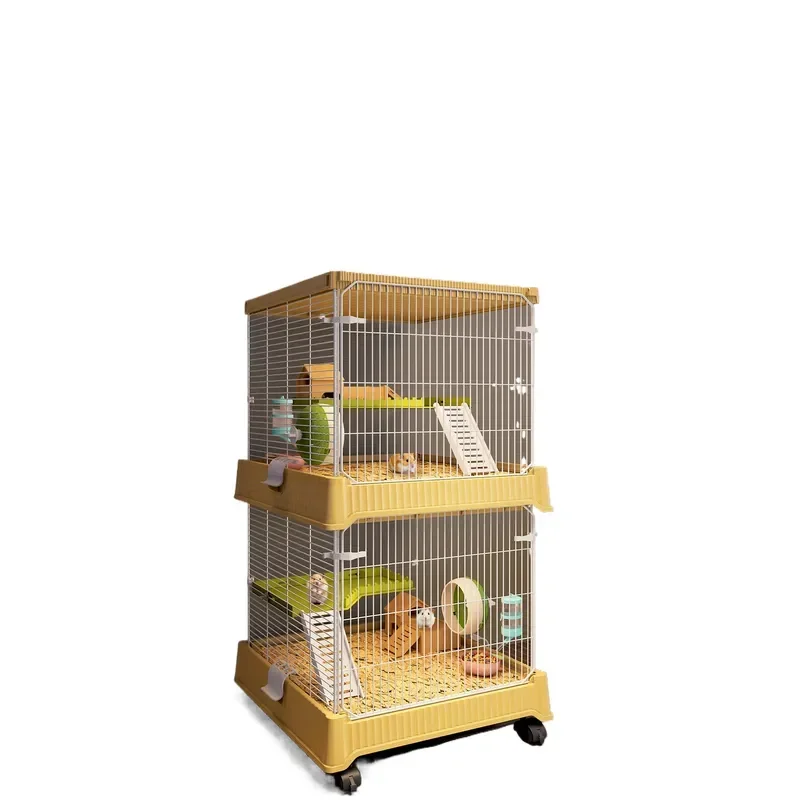 for Hamster Cage Double Room Separate King Size Silver Fox Three Line Pudding Purple Warehouse Small Hamster Second Floor