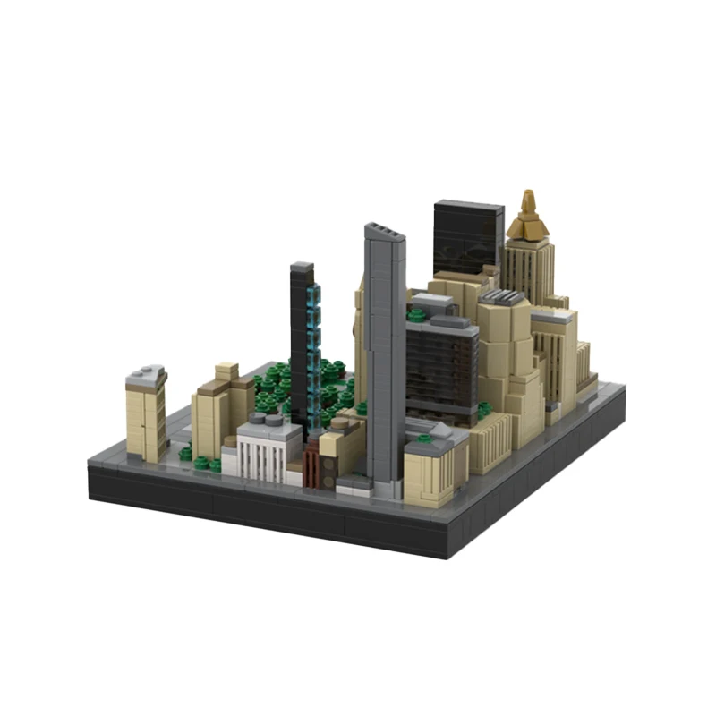 MOC Moderne Stedelijke Architectuur Madison Square Park Bouwstenen Assemblage Mini Model Bricks Display Creatieve Kinderen Speelgoed Geschenken