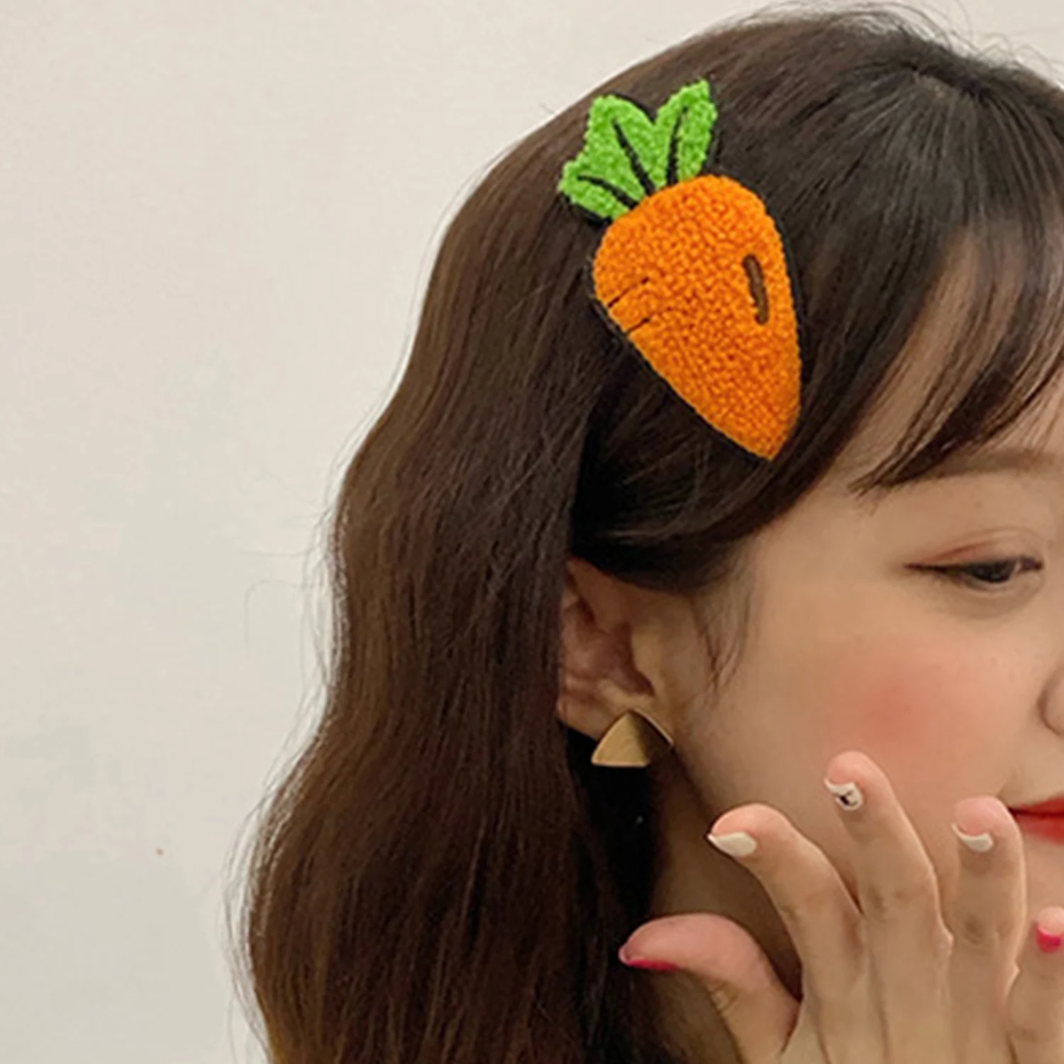 Hand Knitted Fruit BB Hairpin Woolen Yarn Hair Clip Colorful Knitted Hair Clips Watermelon Avocado Strawberry Hairclips