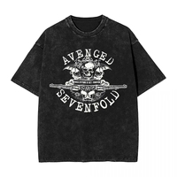 Avenged Sevenfold Rock Washed T Shirts Streetwear Hip Hop Vintage T-Shirts Tee Shirt for Men Women Short Sleeve Printed