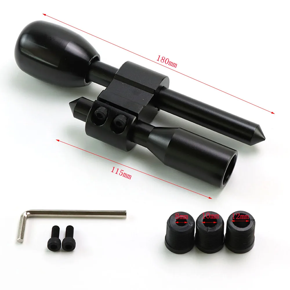 Car Aluminum H Type Shift Knob Extension Adjustable Extender Gear Shifter with Gear Knob Three Adapters Blue/red/black/silver