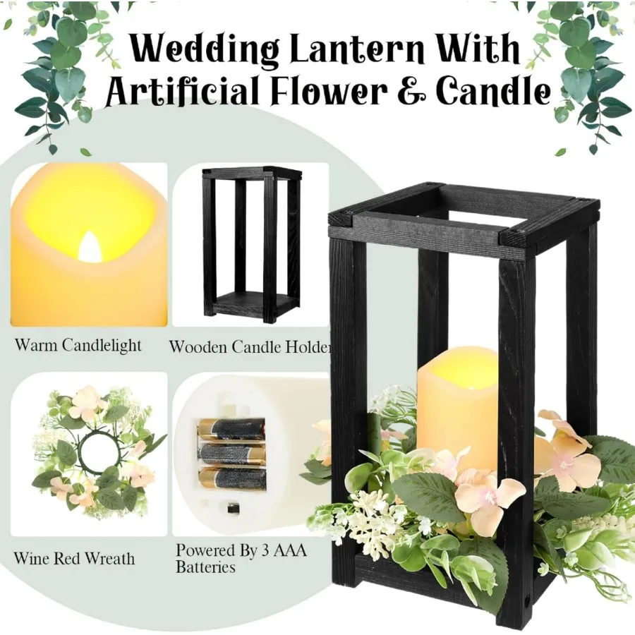 30 pezzi centrotavola lanterna nuziale in legno supporti integrati con candele e ghirlande decorazione lanterna candela in legno rustico per noi