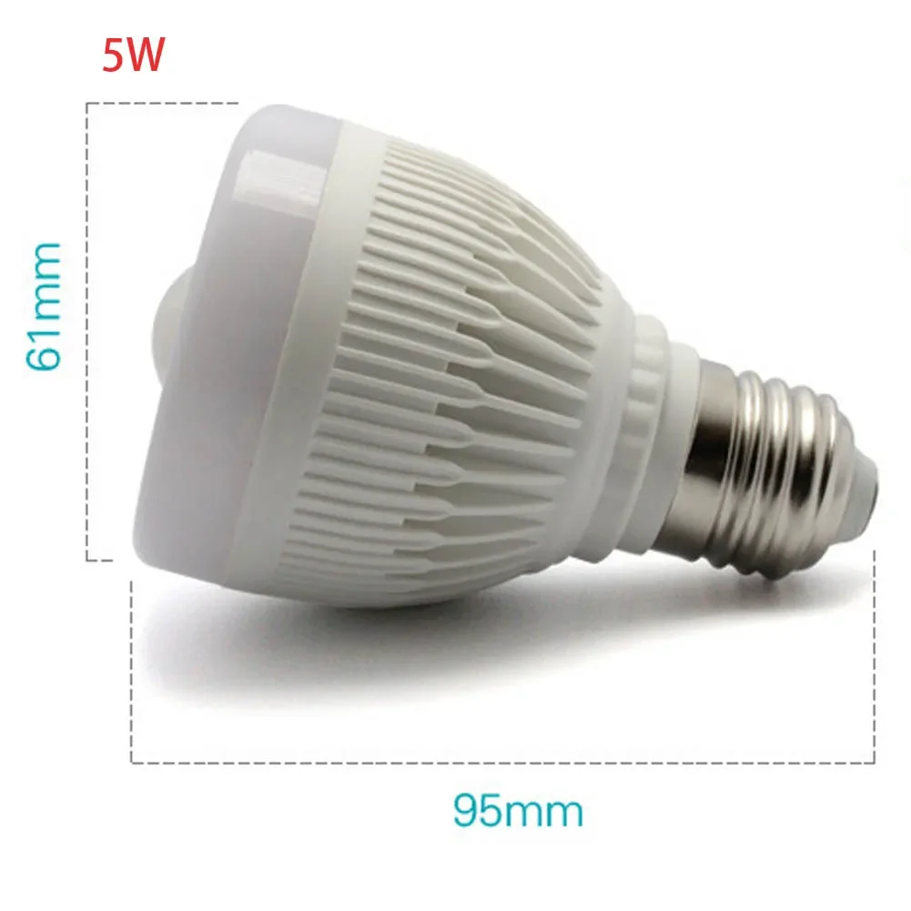 센서 전구 E27 5W / 8W 야간 전구 PIR 적외선 모션 센서 감지 LED 램프 조명 복도 복도 차고 욕실 흰색