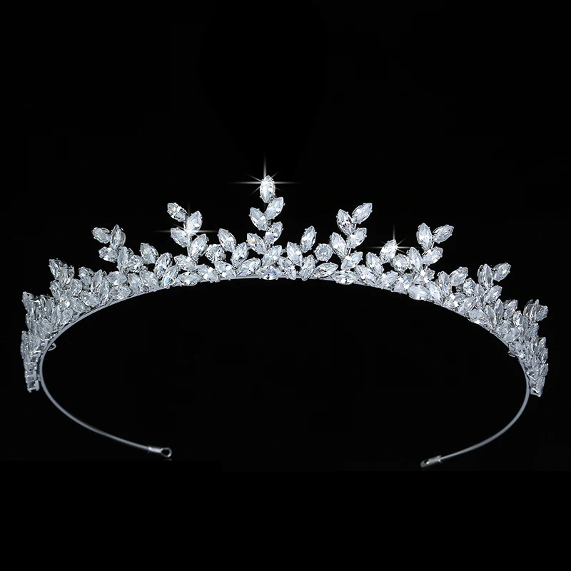 

Tiaras and Crown HADIYANA Gorgeous Women Wedding Bridal Hair Accessories Fashion Party Zircon BC5538 Corona Princess