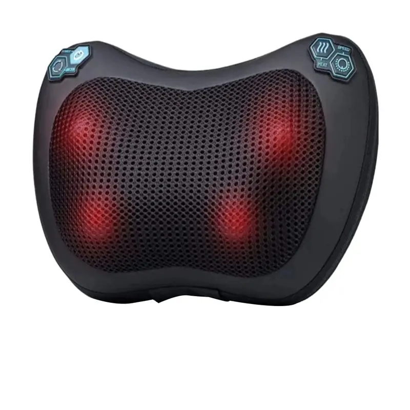 ABVI-Muscle Pain Relief Neck Massager With Heat 8 Deep Tissue Kneading Nodes 3 Speeds 2 Directions Lower Back Shoulder EU Plug