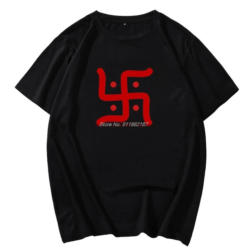 Hindu Swastika Graphic T Shirts Oversized Cotton Short Sleeve Tshirts Summer Tees Tops New Shirts And T-Shirts Mens Clothes