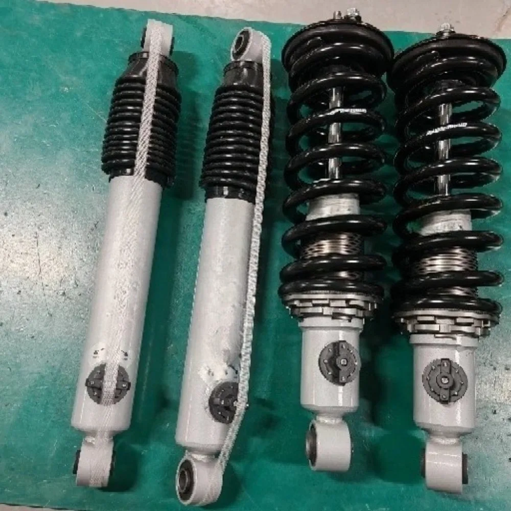 8-speed Adjustable Soft Hard Shock Absorbers Front Rear Four Shock Absorbers Plus Front Spring for Nissan Navara
