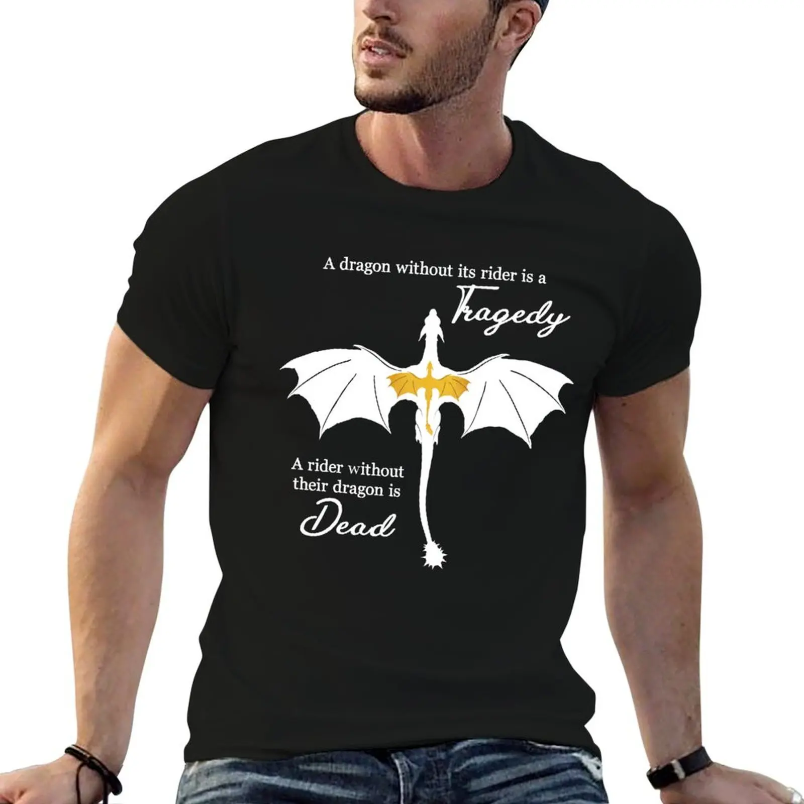 The Dragon Rider’s Codex - Fourth Wing, Tairn and Andarna, white T-Shirt graphic shirts street wear men workout shirt