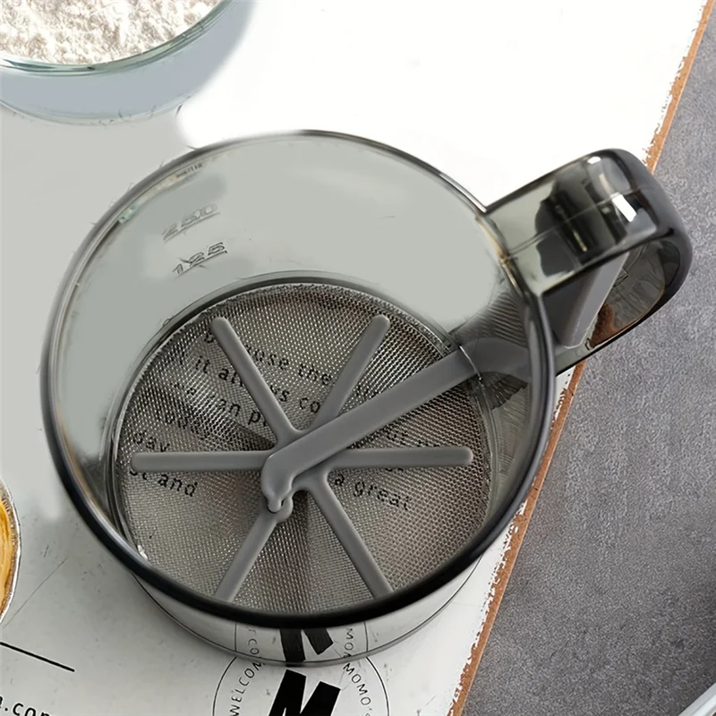 

С полуавтоматическим двухэтажным фильтром, сито для муки, кухонная ультратонкая фильтрующая сетка