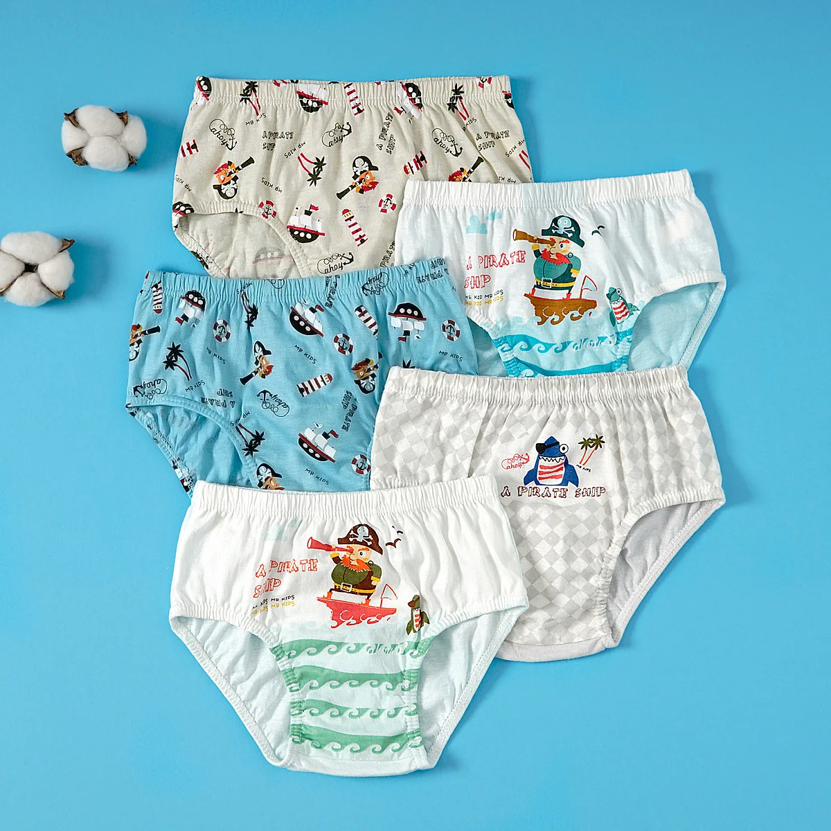 5 Pc/Lot Cotton Kid Boy Underwear Soft Toddler Cartoon Shorts Panties Boys Briefs for Infant Children Boy Underpant 2 -14 Years