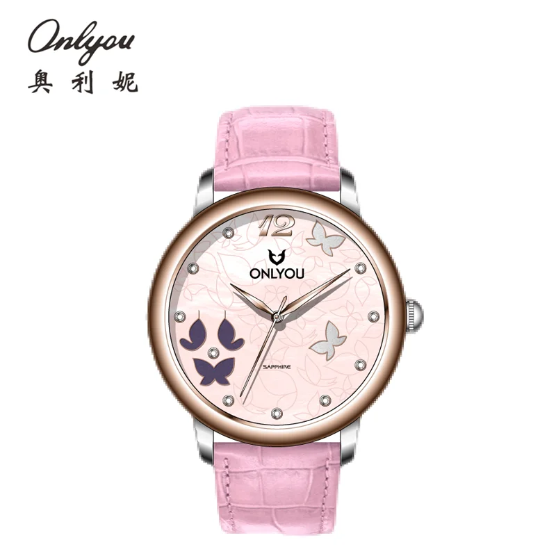 ONLYOU Luxury Brand Women's Watch,elegant Genuine Leather Strap,waterproof and Stylish Quartz Watch for Women,comes with A  Box