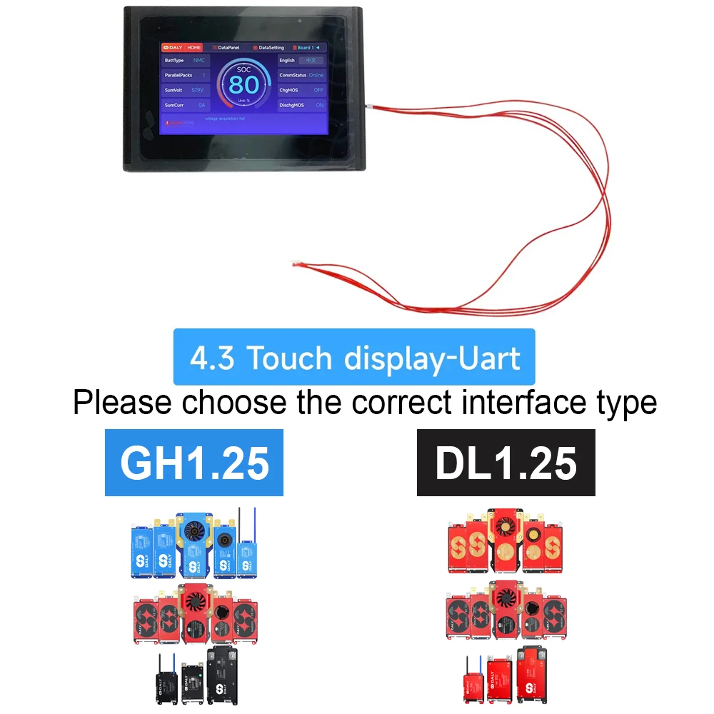 Zubehör für 100 Balance Daly BMS Bluetooth WIFI Modul Touchscreen LCD Displayer UART RS485 Heizmodul GPS Can Adapter