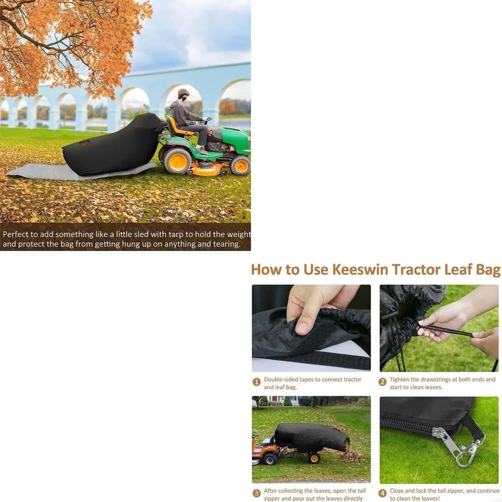 

High Airflows Leaves Bag with Meshes Vent for Most Riding Mower Systems Grass Bag