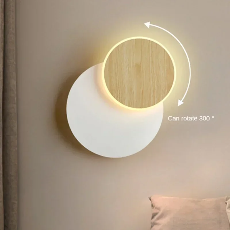 Applique Murale LED Rotative au Design Nordique Moderne, Luminaire Décoratif d'Nik, Idéal pour une Chambre à Coucher, une Salle à Manger, un Couloir, des Escaliers