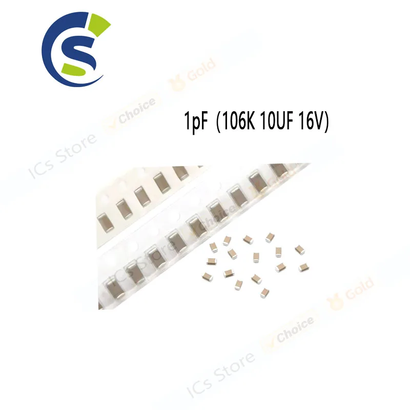 100pcs 1206 102K 103K 104K 105K 106K 226M 476M 107M 10NF 100NF 0.1UF 1UF 10UF 22UF 47UF 100UF 16V 25V 50V