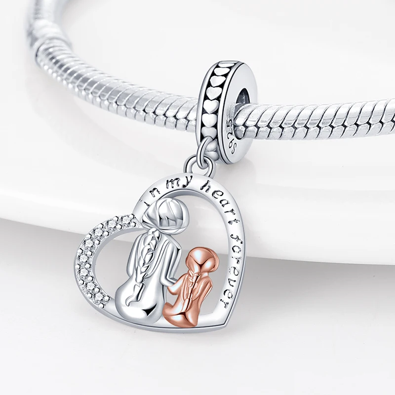 925 Silver Color Love Mother\'s Day Collection Charms Beads For Mom Fit 3mm 925 Original Bracelets DIY Jewelry Birthday Gifts