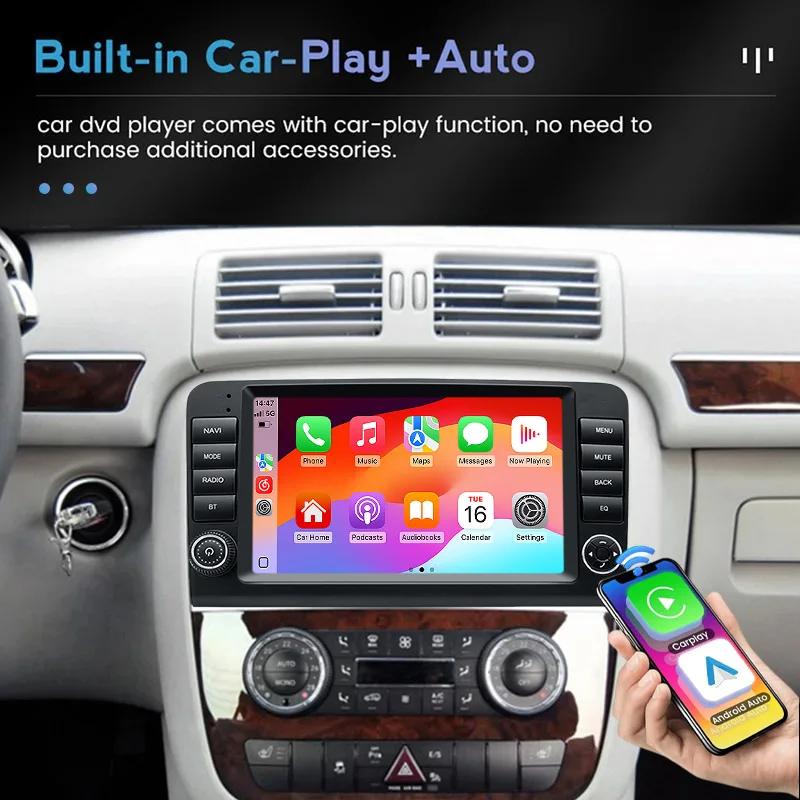 Android Auto Car radio Carpaly GPS Navigation+HD Reverse camera For Mercedes Benz R-Class W251 V251 R280 R300 R320 R350 R500 R63