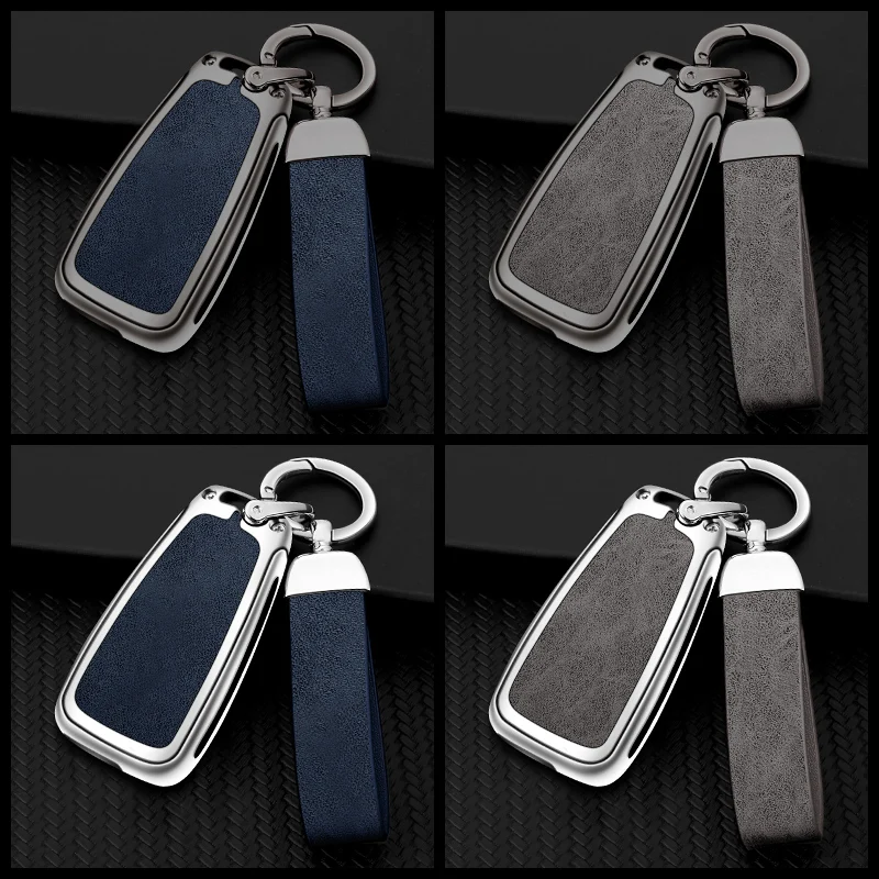 Zinc Alloy Car Key Case Cover Protector Shell for Ford Ranger C-Max S-Max Focus Galaxy Mondeo Transit Tourneo Custom Ecosport