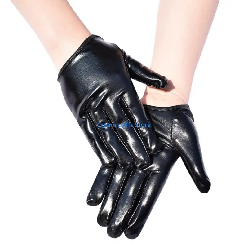 50LE Comfortable Hand Gloves With Short Design Glossy Handwear Gloves For Women Everyday Use Club Costume Accessories